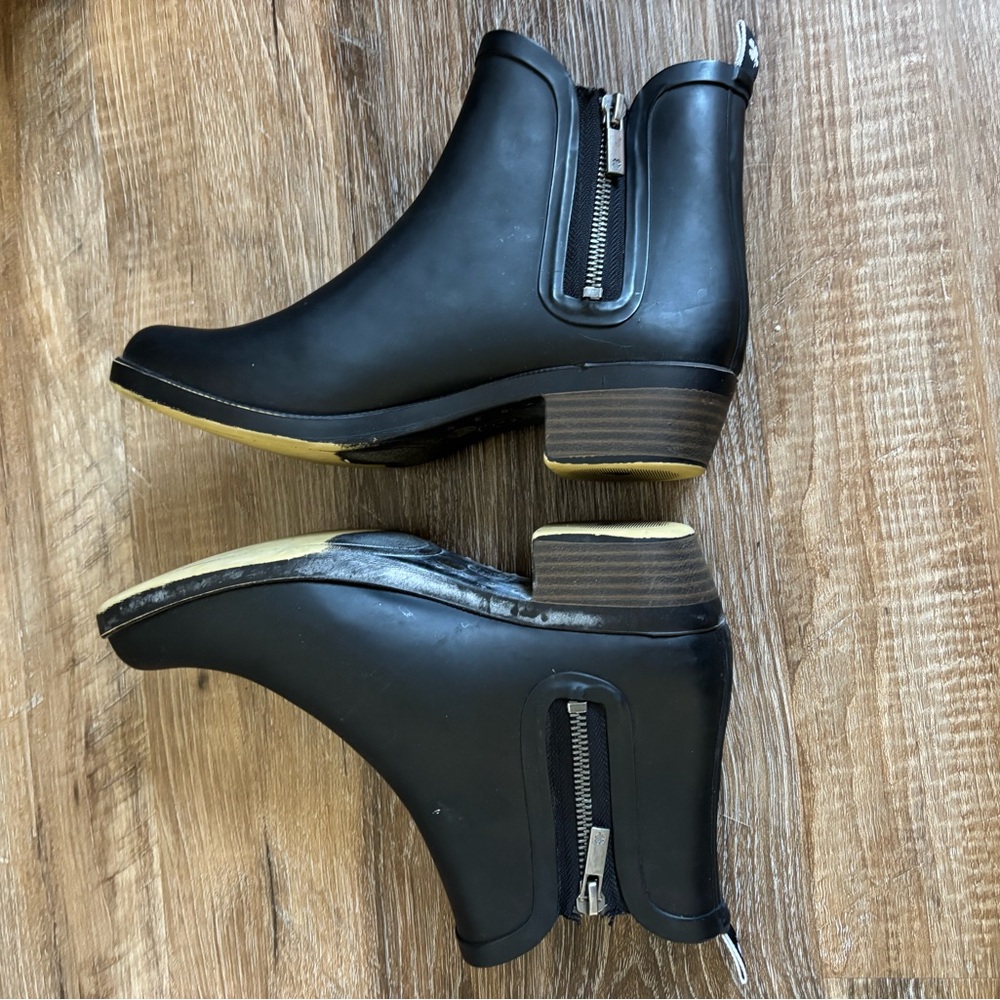 Lucky Brand Rubber Black Ankle Rain Boots 7 Women’s
